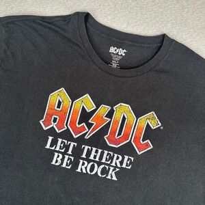 AC/DC Let There Be Rock Graphic T-Shirt Mens 3XLT Black Short Sleeve Tee